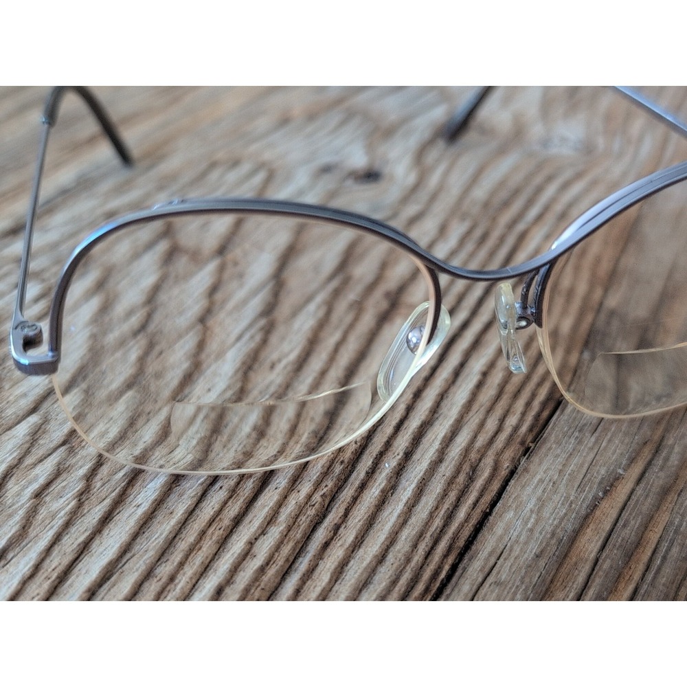 Vintage Logo Paris Eyeglasses Frames Mod 110 Silver Tone Half Rim 53-16 135 - Picture 3 of 16